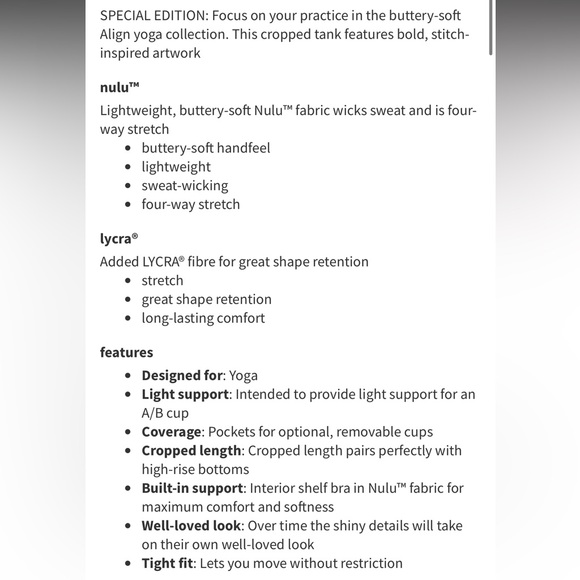 Lululemon lululemon Align™ Tank *Gold
French Press - Picture 9 of 9